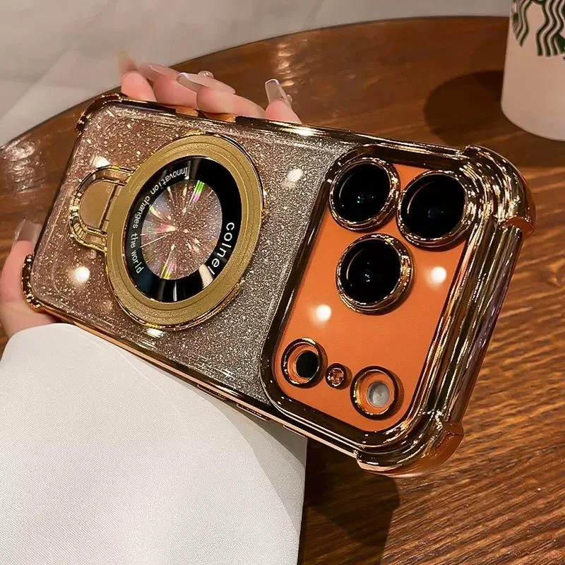 Glitter Ring Holder with Gradient Bumper and Camera Protection