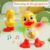 Electric Dancing Duck Funny Blink Eyes Flashing Light Shake The Body Cute Musical Cartoon Animal Educational Toy Children Gift 2