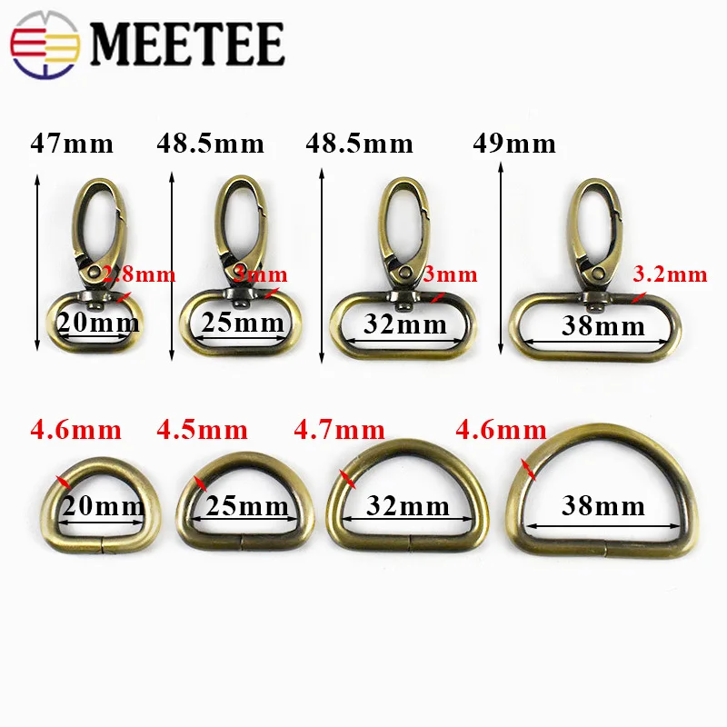 Versatile Metal Buckles and Clasps Set for DIY Bag and Pet Collar Accessories