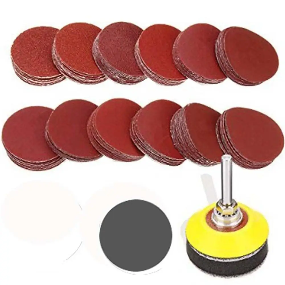 120Pcs 2 inch 50mm Sanding Discs Pad Kit for Polish Drill Grinder Rotary Tools with Backer Plate Include 60-3000 Grit Sandpapers