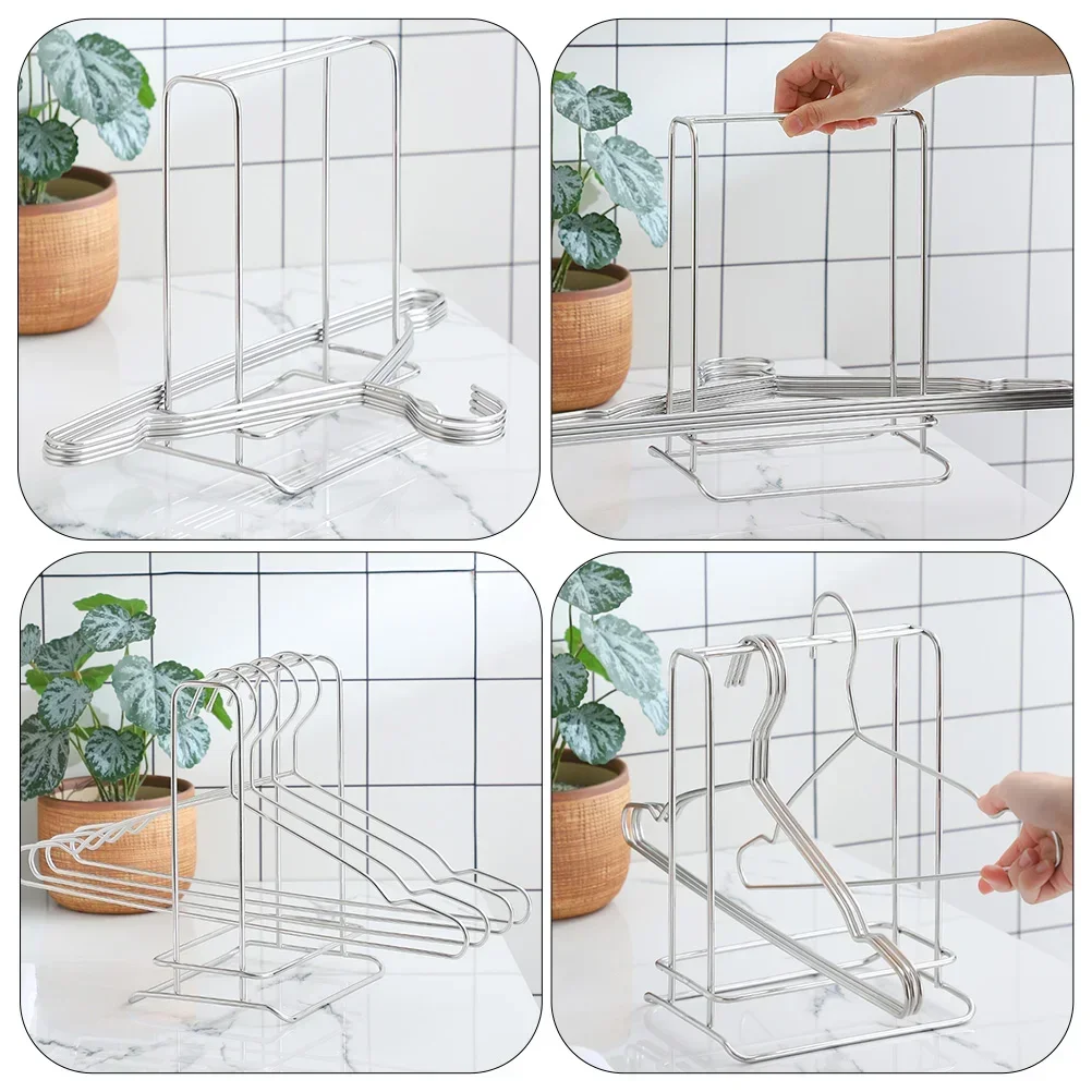 Hanger  Rack Laundry Room Accessory Clothes Stands Metal Shelves Stainless Steel Organizer Shelf Bathroom  Donkey 2