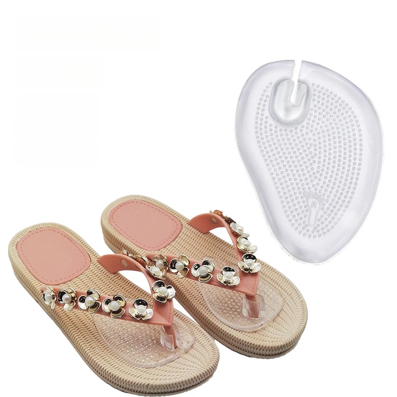 Silicone Flip-flops Shoes Insoles Slippers Feet Pads Non-slip Cushion