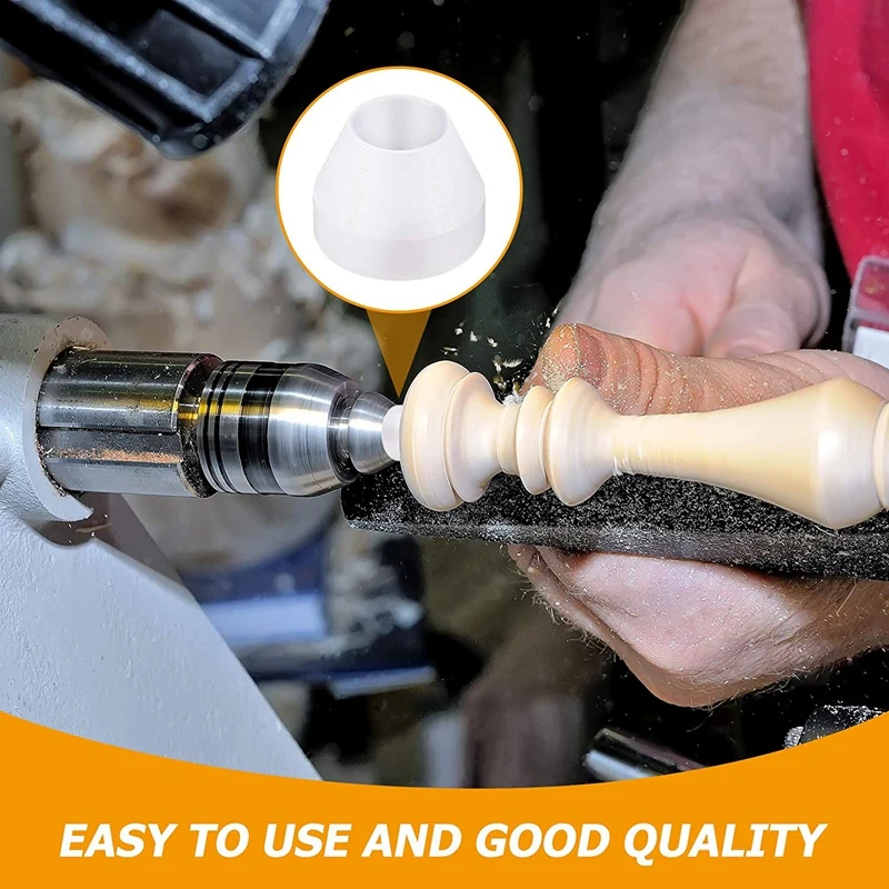Pen Bushings White Pen Bushings Non-Stick Durable Pen Bushings Synthetic Bushings For CA Finishing Pen Turning (6)