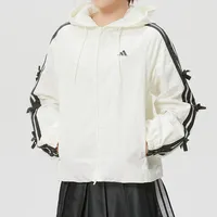 Veste à capuche Adidas pour femme, coupe ample, trois bandes, avec empiècements en mesh, veste de sport KR7602/KR7603 4