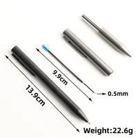 Metal Ballpoint Pen Retractable Signature Pen Crest Style Metal Housing Black Blue Ink Medium Point 0.7mm Color Black Grey 2