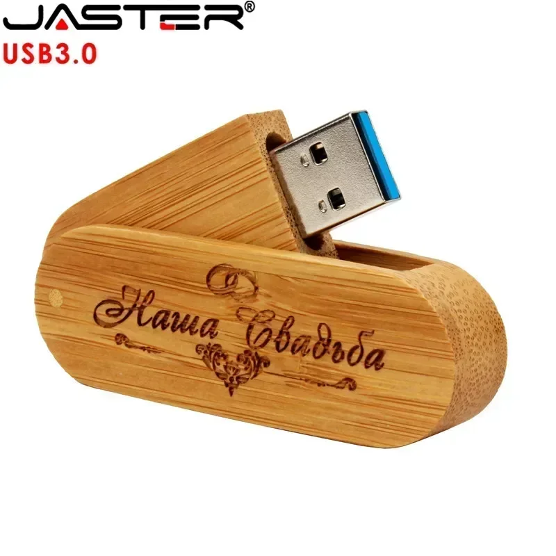 USB 3.0 Rotatable Wooden Flash Pendrive Memory Stick Pen Drive 4GB 8GB 16GB 32GB 64GB 128GB Creativo Free Custom Logo