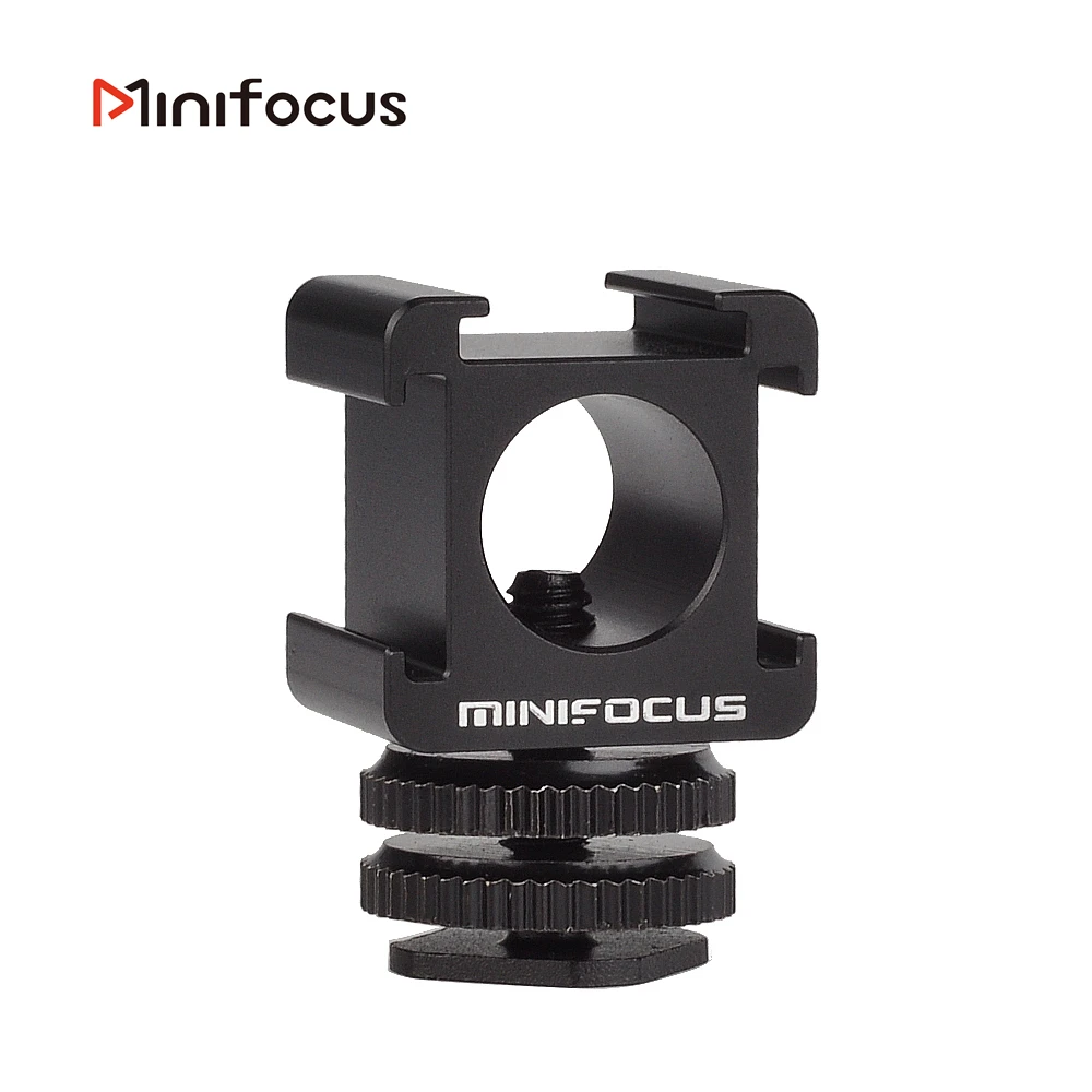 Triple 3 Cold Shoe Mount On Camera Shoe Mount Support By-Mm1 Microfono Video Led Light Per Sony A7 Dslr Nikon Canon