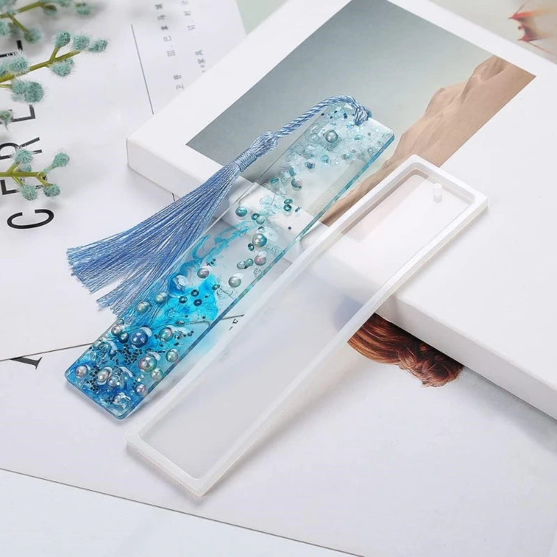 DIY Rectangle Silicone Bookmark Resin Mold Bookmark Mold Making Epoxy Resin Jewelry Craft Silicone Transparent Mold 1