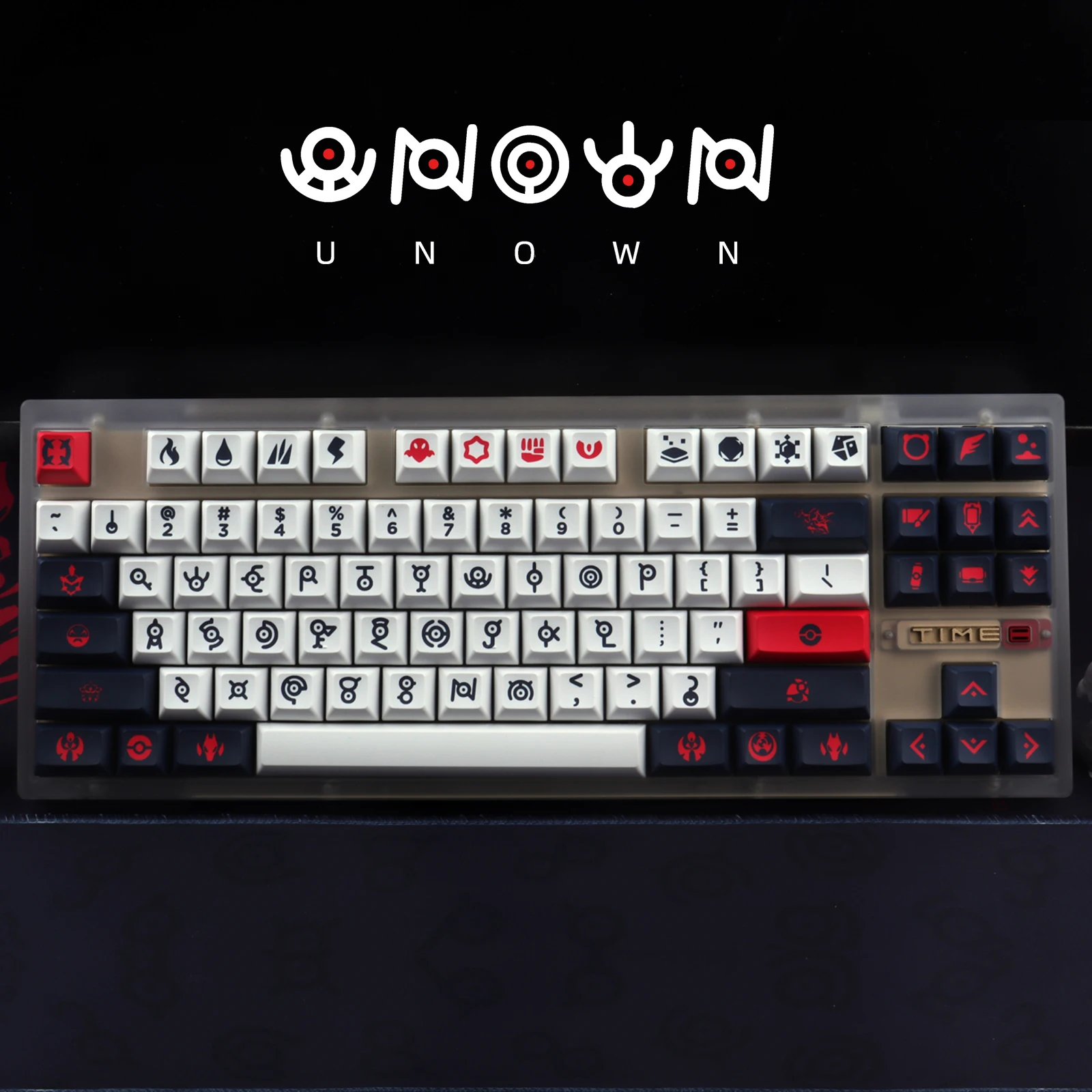 Chaves Unown Keycaps Kca Perfil Pbt Tintura Sublimação Teclado Mecânico para mx Switch Iso Digite 61 64 75 84 87 980 143 - Imagem 3