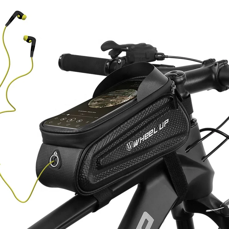 TURATA Mountain Bike Frame Front Bag Bicycle Phone Holder Cycling Waterproof Bag 