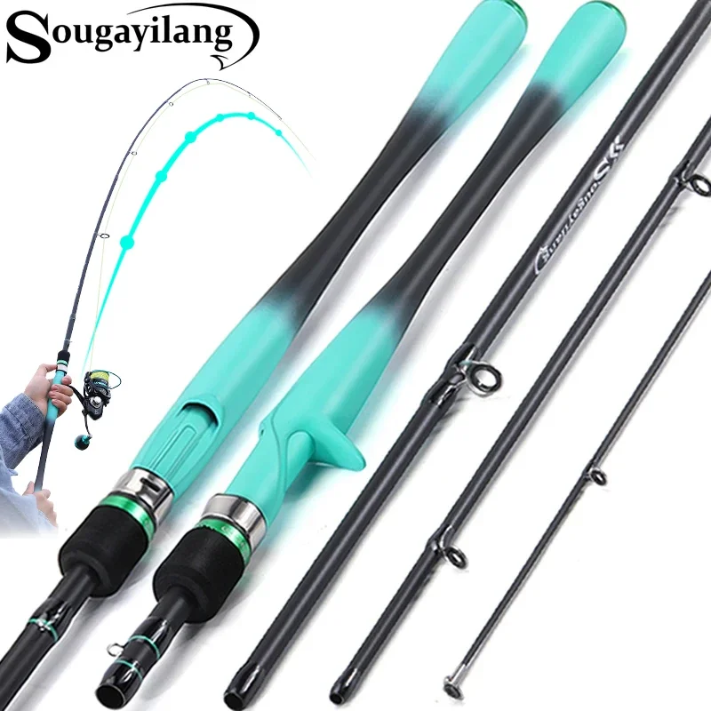 Sougayilang Fishing Rod 1.8/2.1m Carbon Fiber Spinning and Casting Rod Max  Drag 10Kg Fishing Pole for Bass Pike Trout Fishing - AliExpress