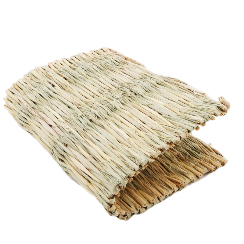 Straw Mats Handmade Knitted Rabbit Pet Grass Mats