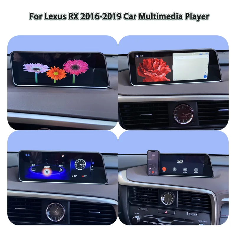 Radio para Auto Android 14 de 12.3 Pulgadas para Lexus RX Rx300 Rx350 Rx450h 2016-2019, Reproductor Multimedia GPS, Pantalla CarPlay, Compatible con LHD y RHD 5