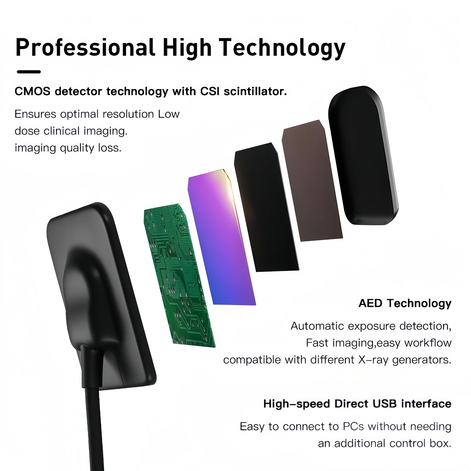 Dental X Sensore Digital Sensor Rayos Digital Intraoral Sensorr Size 10 Imaging System Imaging System/Oral Positioning System