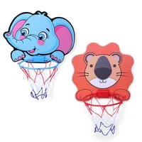 Kids Basketball Hoop Kit Cartoon Creative Animals Basketball Stand Outdoor Indoor Game Sport Play Toys For Children Kids 6