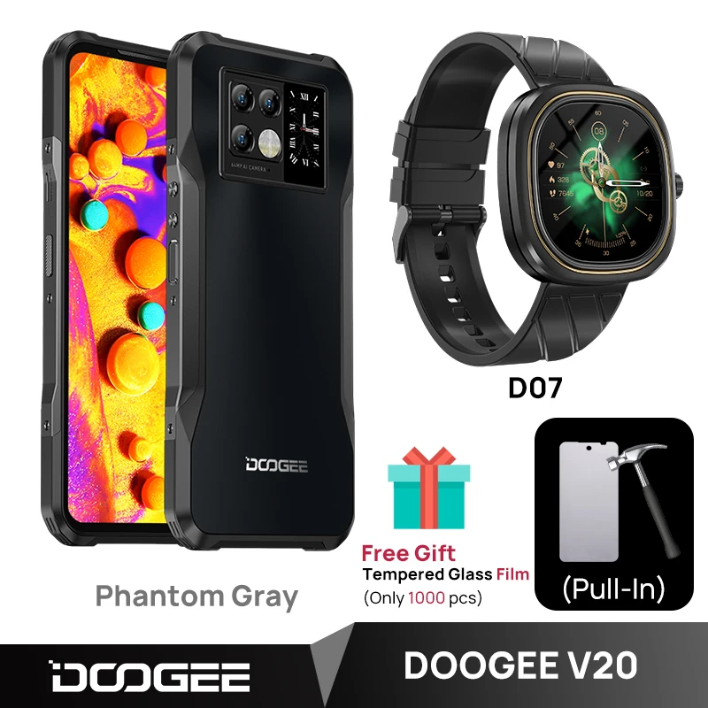 ram pc New DOOGEE V20 5G Rugged Phone 6.43"FHD AMOLED Display Innovative Rear Display Smartphone  8+256GB 64MP Camera 6000mAh NFC Phone laptop 8gb ram 8GB RAM