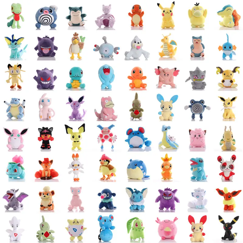 

Pokemon Plush Pikachu Squirtle Charmander Bulbasaur Peluche Charizard Gengar Mewtwo Stuffed Doll Kawaii Toys Hobbies Kids Gifts