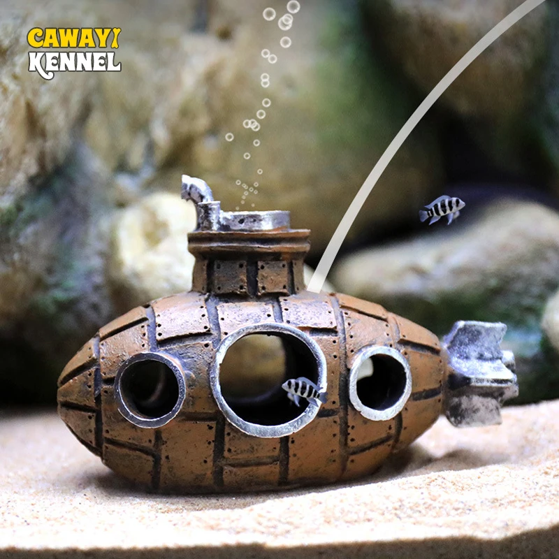 Fish Tank Aquarium Decorative Housing Ornaments Submarine Fish Tank Landscaping Breeding House Spawning 1 PC Random Color fish tank ornaments fish tank decorations aquarium ornaments mini landscape ornaments