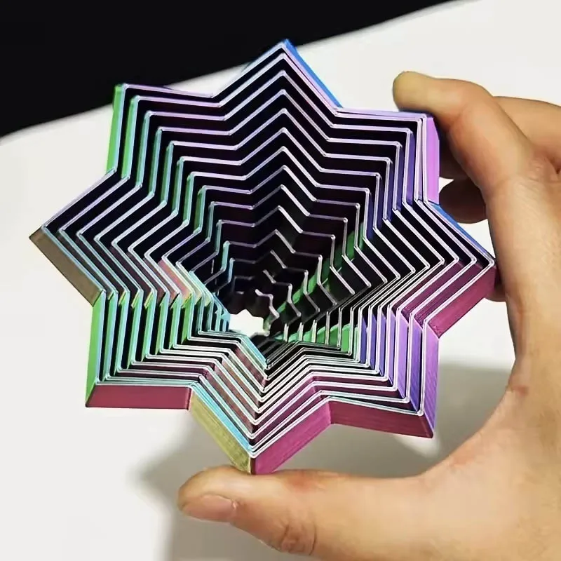 3D Printed Toy Hexagon Spiral Design