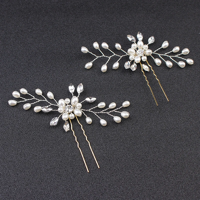 

Women U-shaped Pin Metal Barrettes Hairpins Simulated Pearl Bridal Hair Stick Hair Accessories Wedding Hairstyle Design Tools