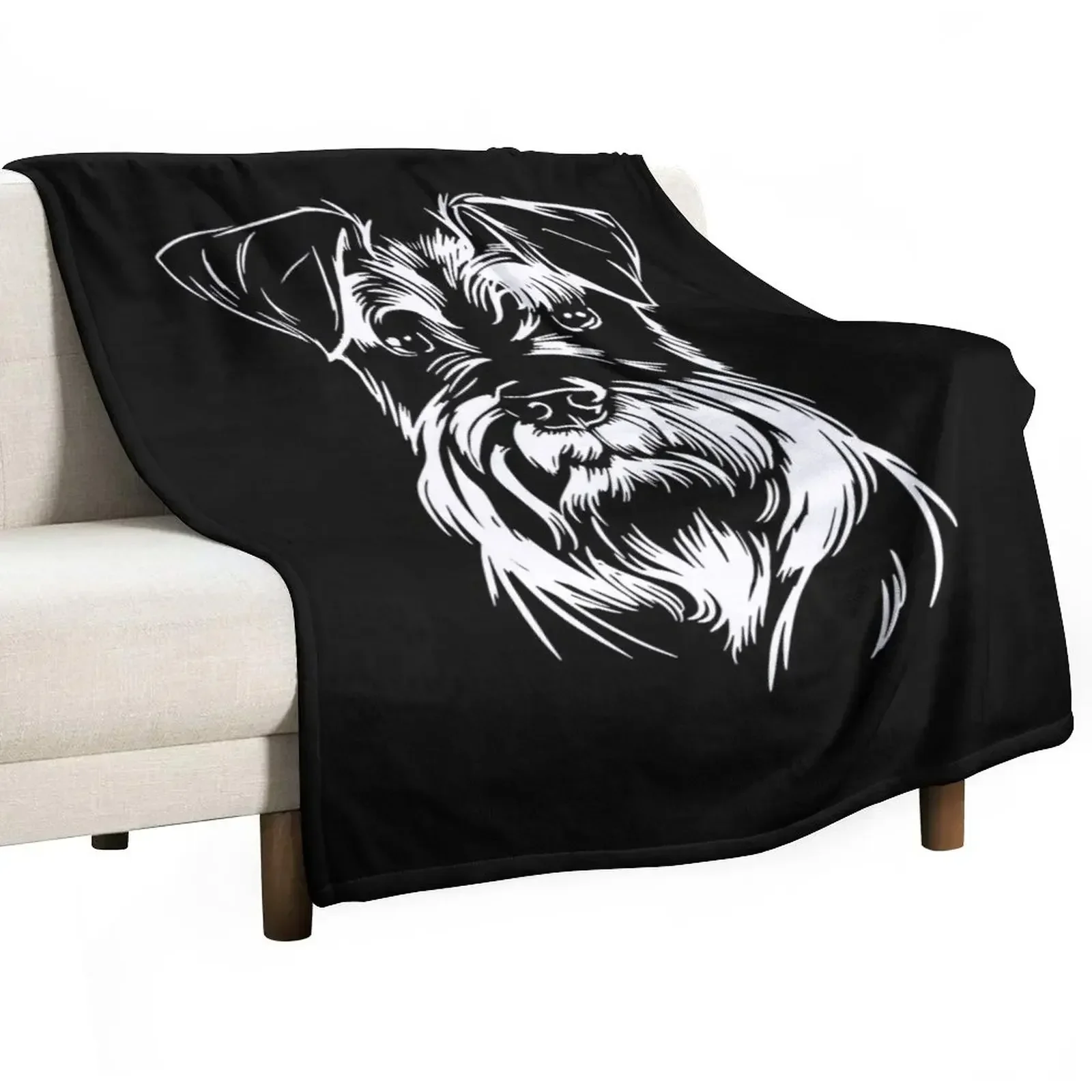 

New Schnauzer dog Throw Blanket cosplay anime Plaid on the sofa bed plaid Blankets