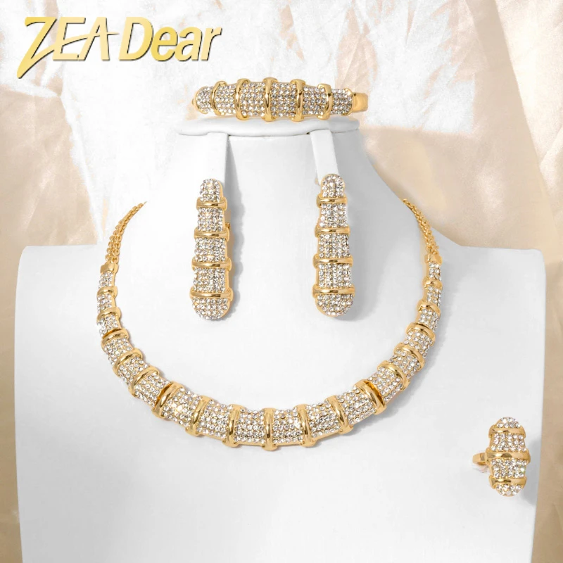 

ZEADear Bridal Jewelry Set Fashion Newly Simplicity Cheaper High End Fine Africa Italy India Rhinestones For Women Jewelry Set