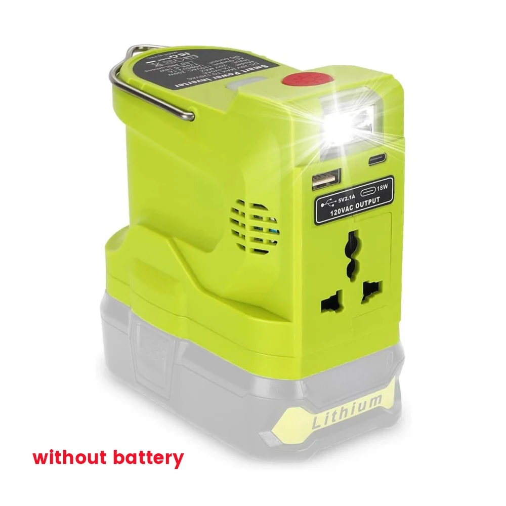 Ryobi 18V 리튬 배터리 용 200W 전원 인버터 발전기, DC 18V  AC 1..
