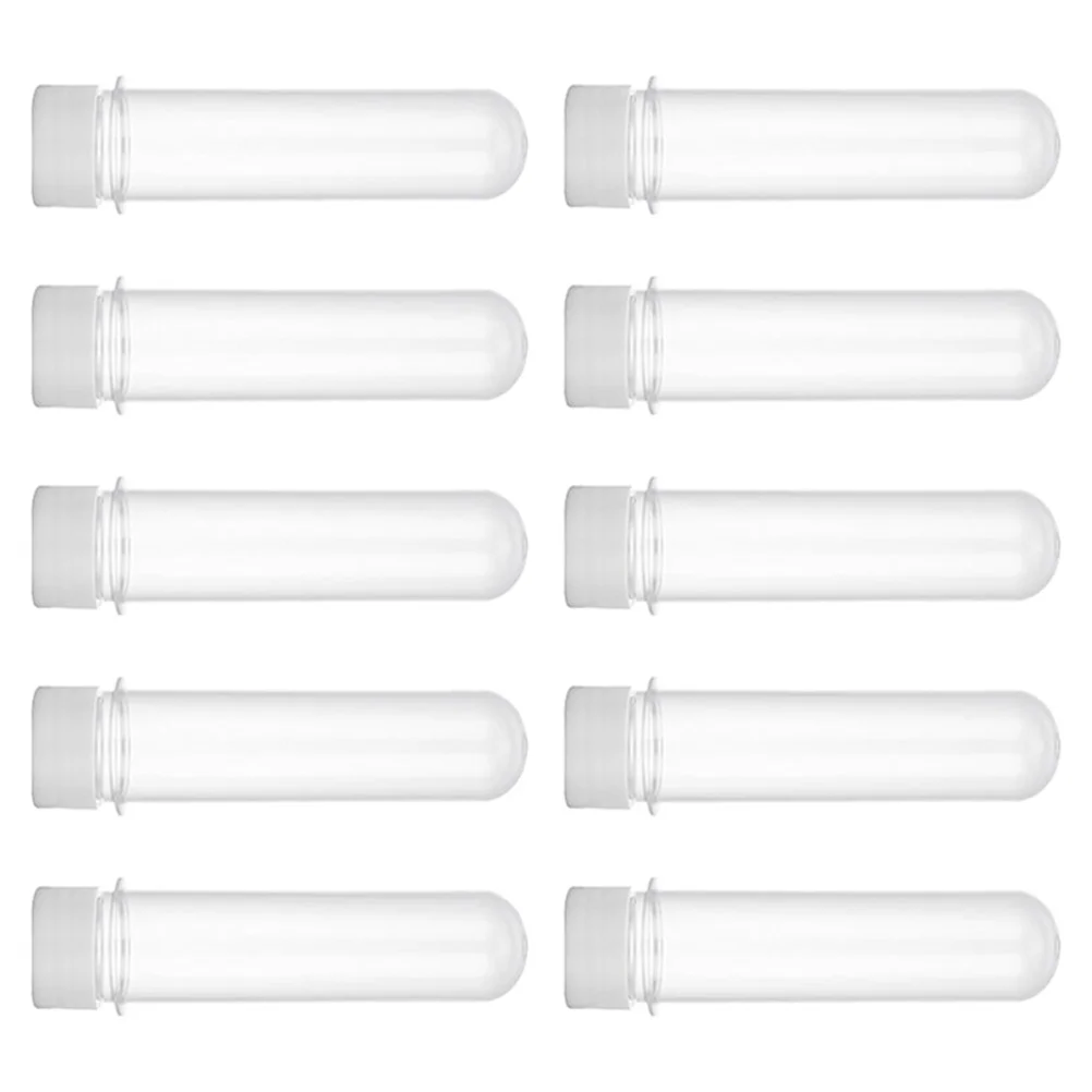 

10 pcs Plastic Candy Tube Transparent Test Tubes Reusable Candy Tube Portable Storage Tubes with Lids