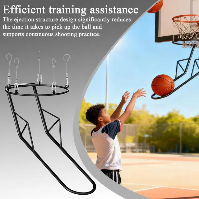 Basketball Return Attachments Ball Return Training Tool Steel Basketball Rebounder Training Equipment for Basketball Players 5