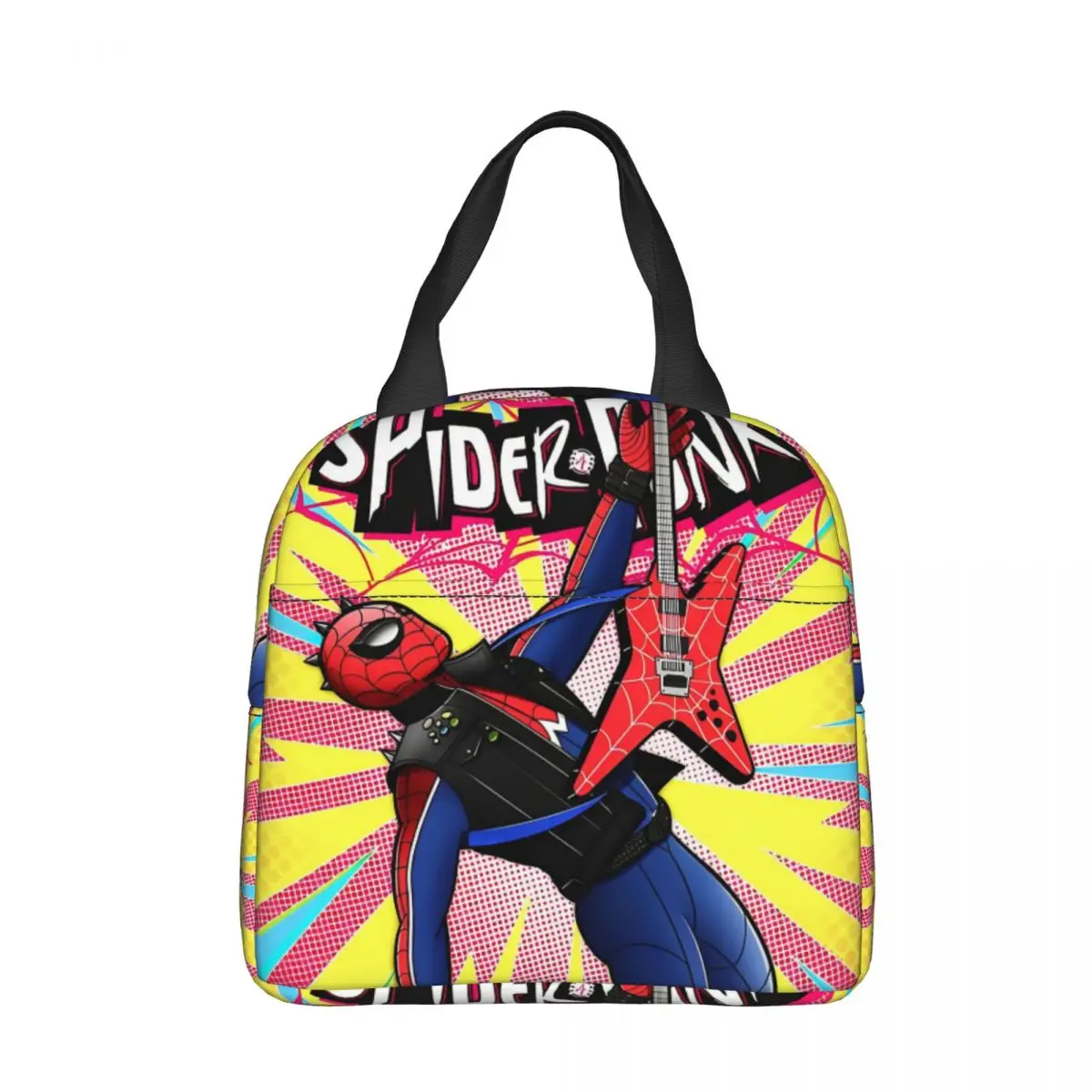 thumbnail image 1 of Bolsa térmica para almuerzo con diseño de superhéroes Spiderman Spiderverse, cómics, bolsa térmica para almuerzo, lonchera portátil, lonchera para niñas, escuela, picnic, 1 of 5