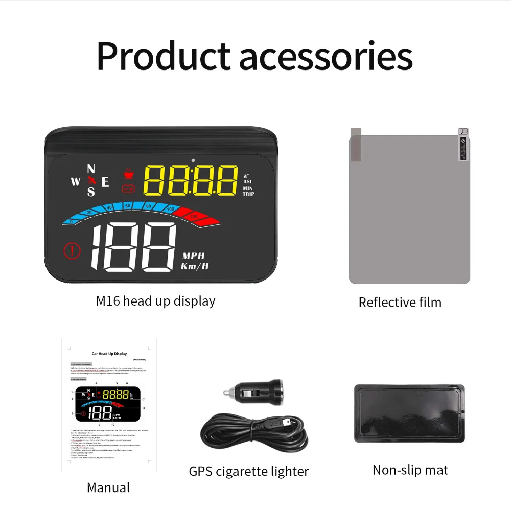 M16 GPS ڵ  ÷ ӵ, ӵ   溸,   Ƿ KM/H MPH  ׼
