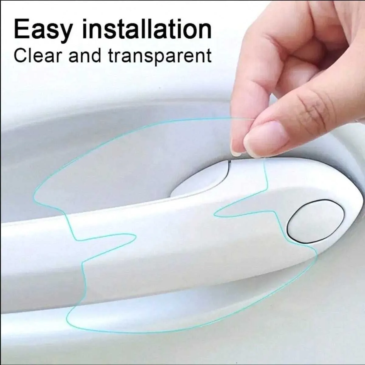 8-Piece Waterproof & Durable Door Handle Protectors - Scratch-Resistant Plastic