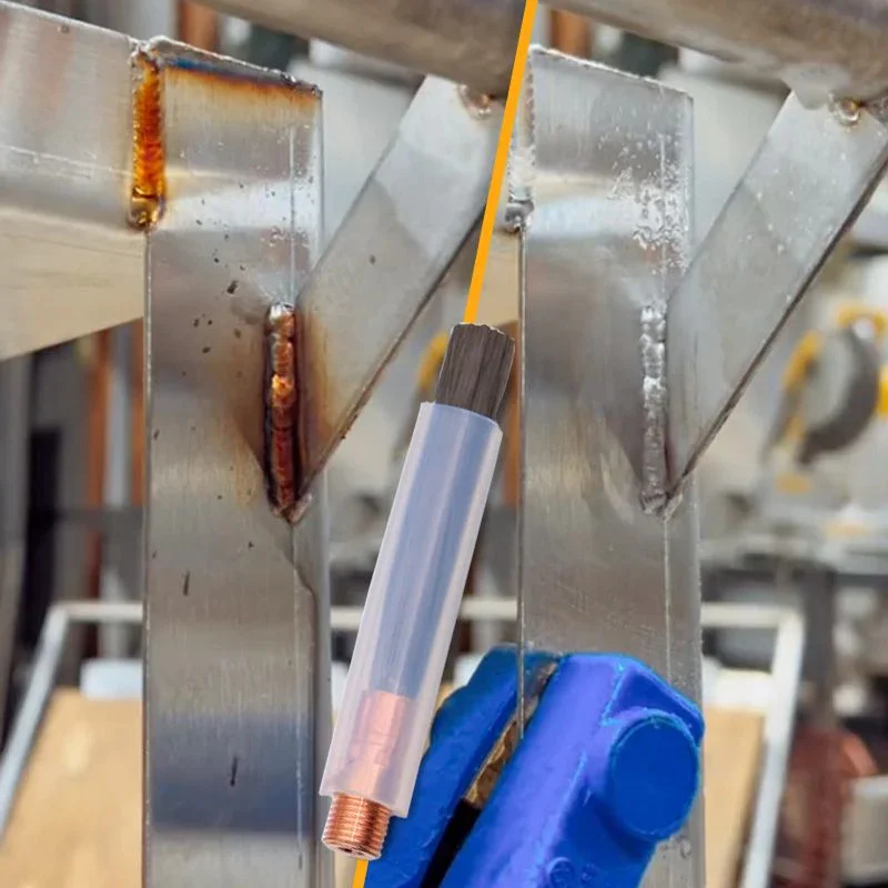 1PC M6/M8/M10 Copper Head Weld Brushes For Weld Seam Bead Joint Cleaning Polishing Machine Welding Seam Cleaner Brush Industry