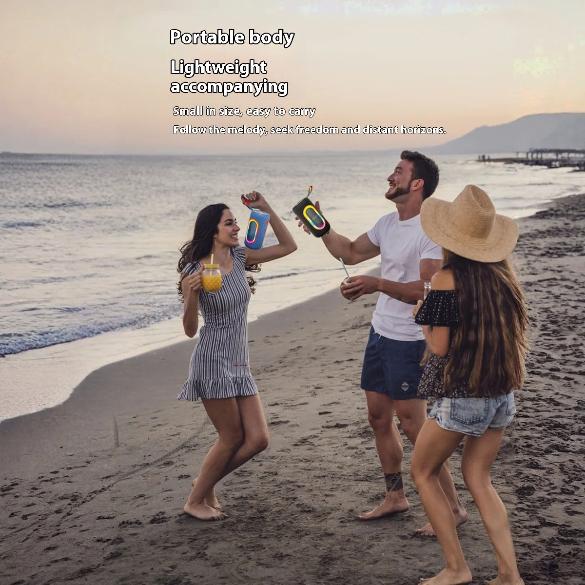 Powerful Portable Bluetooth Speaker With Stereo Bass Subwoofer_voghion.com