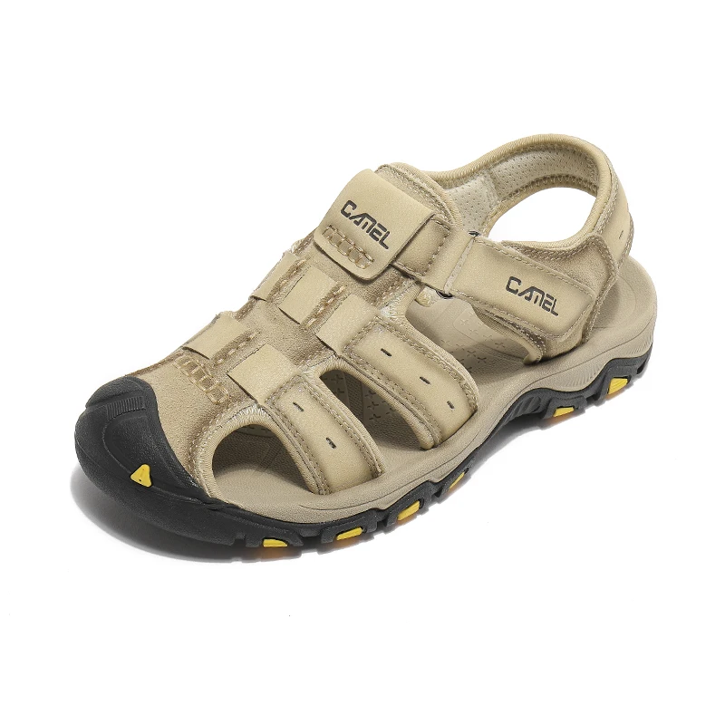 Leather Sandals Summer Sandals Mens Shoes Men's Genuine Leather Sandals Roman Gladiator Slippers Breathable Hiking