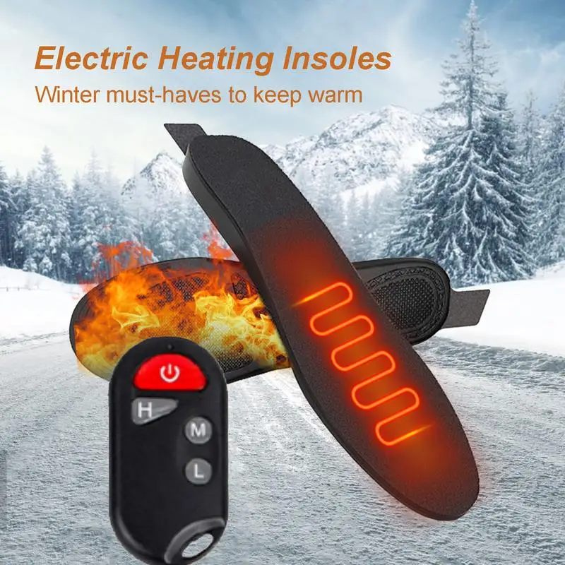 

USB Electric Heated Insoles Remote Control Heating Insoles Cuttable Heated Insole Winter Foot Warmer For Outdoor Cycling Camping