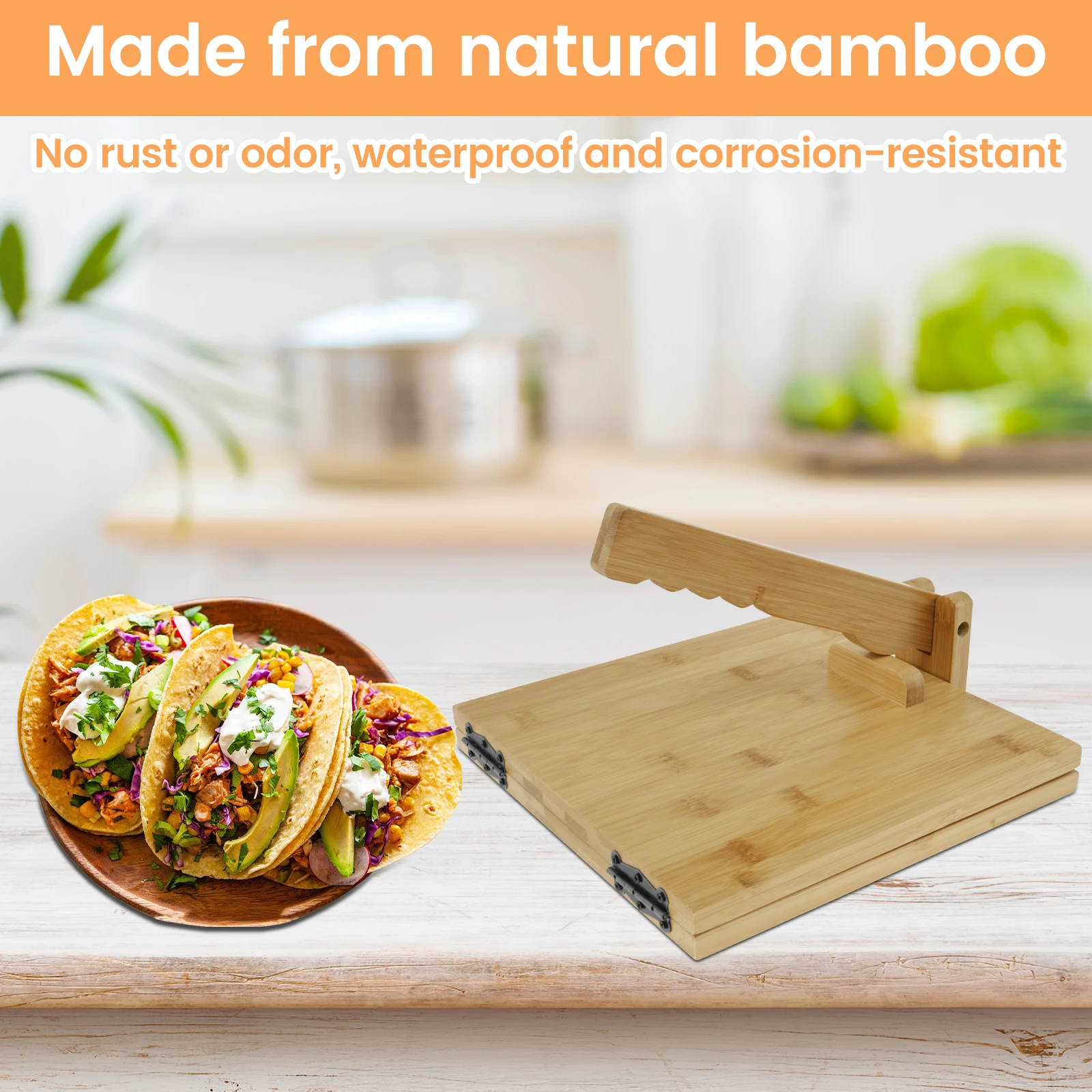 Bamboo Tortilla Presser 25Pcs 10 Inch