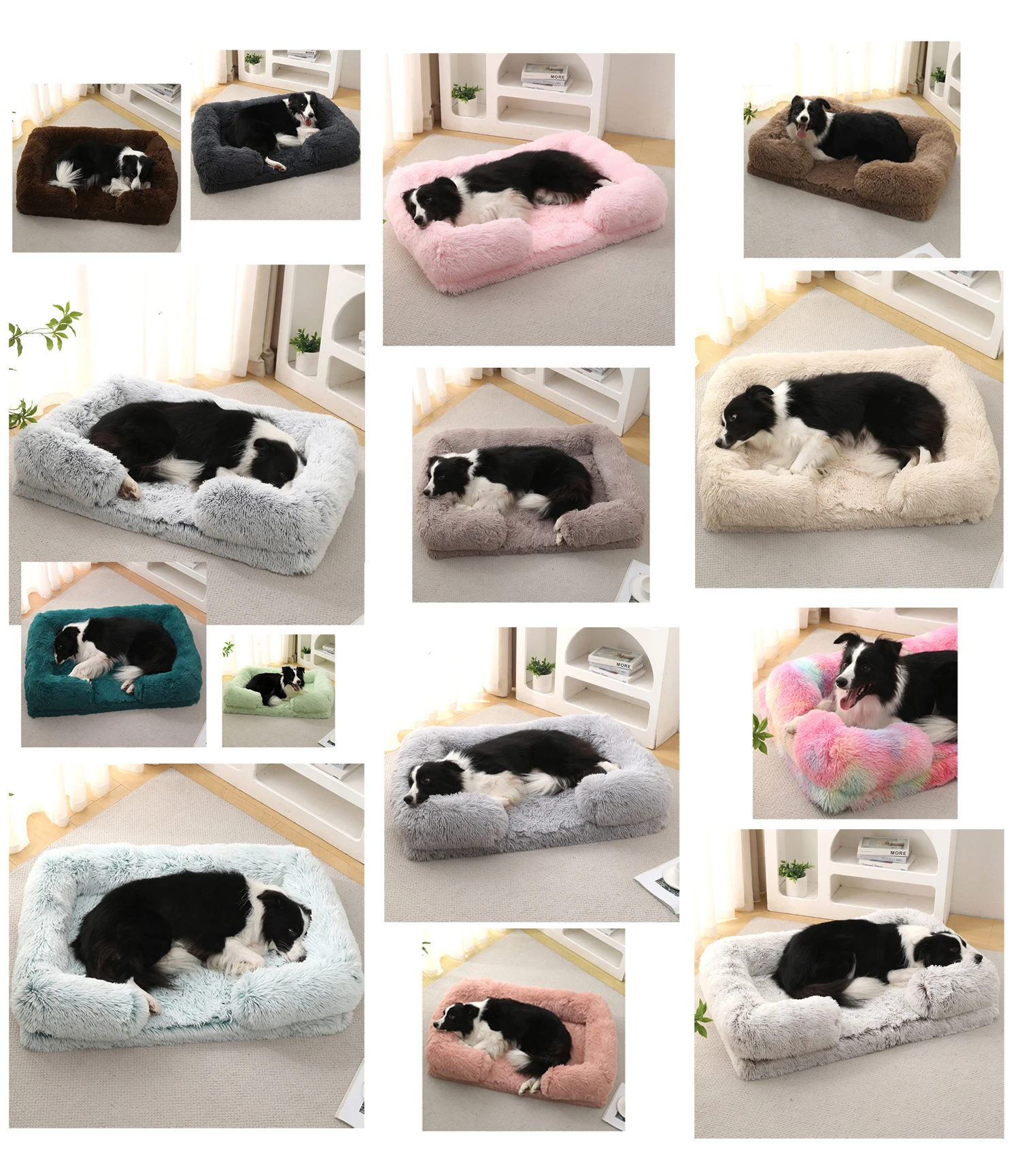 Half-Surround Square Pet Bed 5