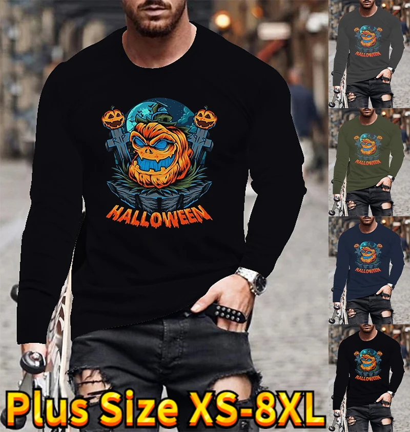 

Винтажная Мужская футболка с длинным рукавом и круглым вырезом, с принтом