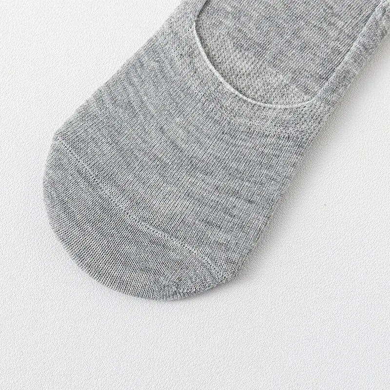 Woman Socks 5 Pairs of WOMEN'S Solid Color Invisible Socks Cotton Silicone Anti Slip Spring Ankle Socks Casual Breathable Thin Boat Socks