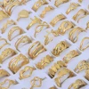 20 Pieces/Lot Vintage Adjustable Stainless Steel Rings Mixed Oil Pressure Titanium Steel Men and Women Couple Finger Ring 4