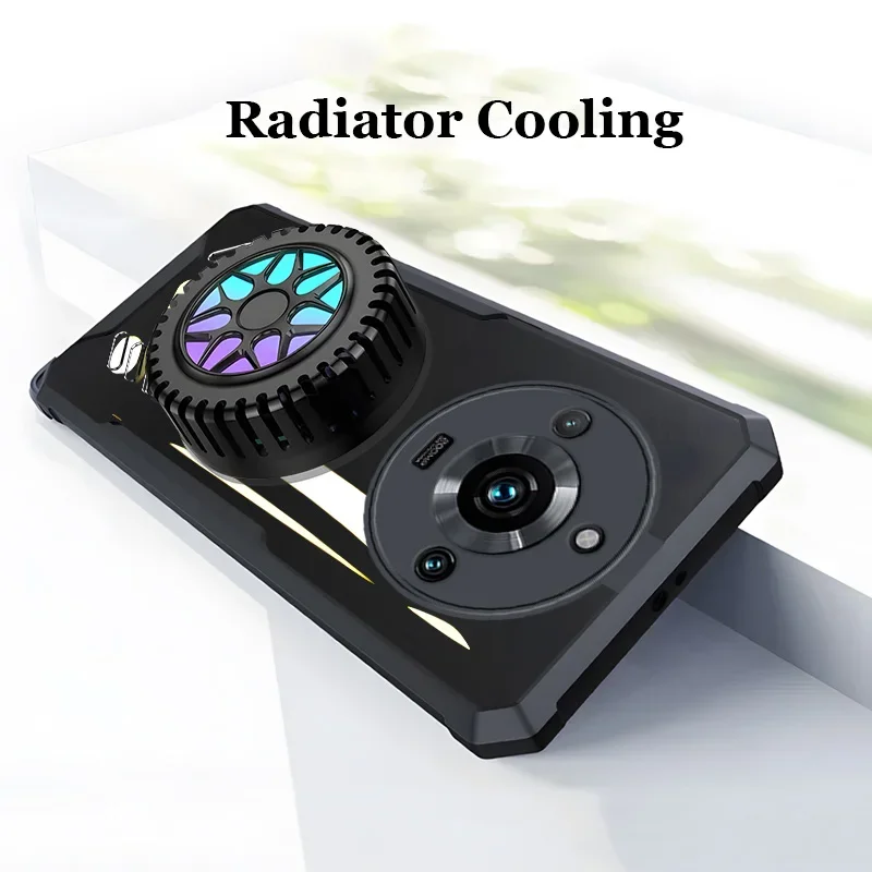 Grafeen warmteafvoer pc-behuizing voor Realme 12 11 Pro Plus Ademende koeling Transparante anti-val bumper behuizing_voghion.com