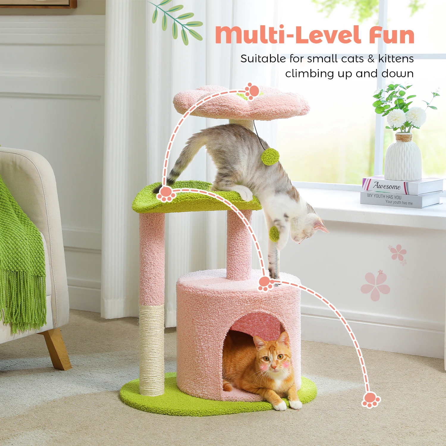 Flower Cat Tower Tree 2