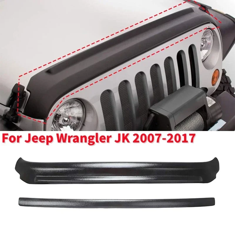 Auto Front Hood Stone Guard Car Hood Air Deflector Bug Shield For Jeep Wrangler JK 2007-