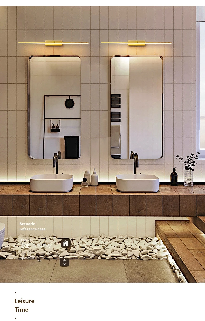 High Quality Popular 2023 LED Mirror Front Bathroom Cabinet Toilet Vanity Dresser Wall Lamp Simple Commercial Household Lighting