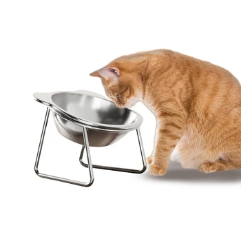 Elevated Stainless Cat Bowl 1