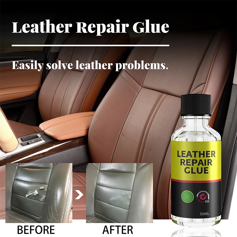 Leather Repair Gel 30/ 50ml For Car Seats Sofa Jacket Purse Shoes