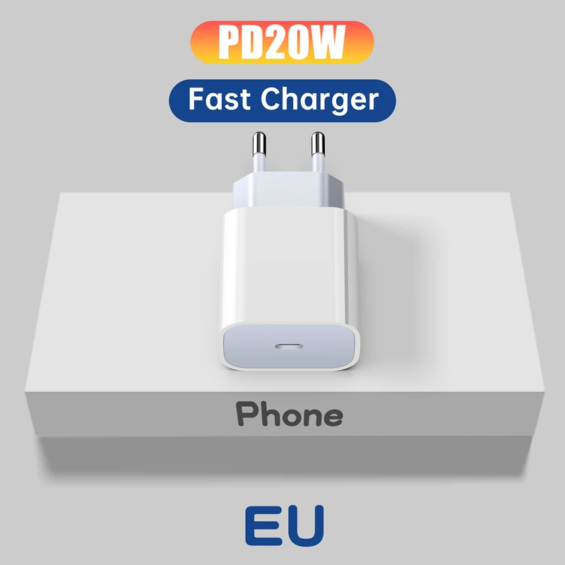 High-Speed 20W USB-C Wall Charger with EU Plug
