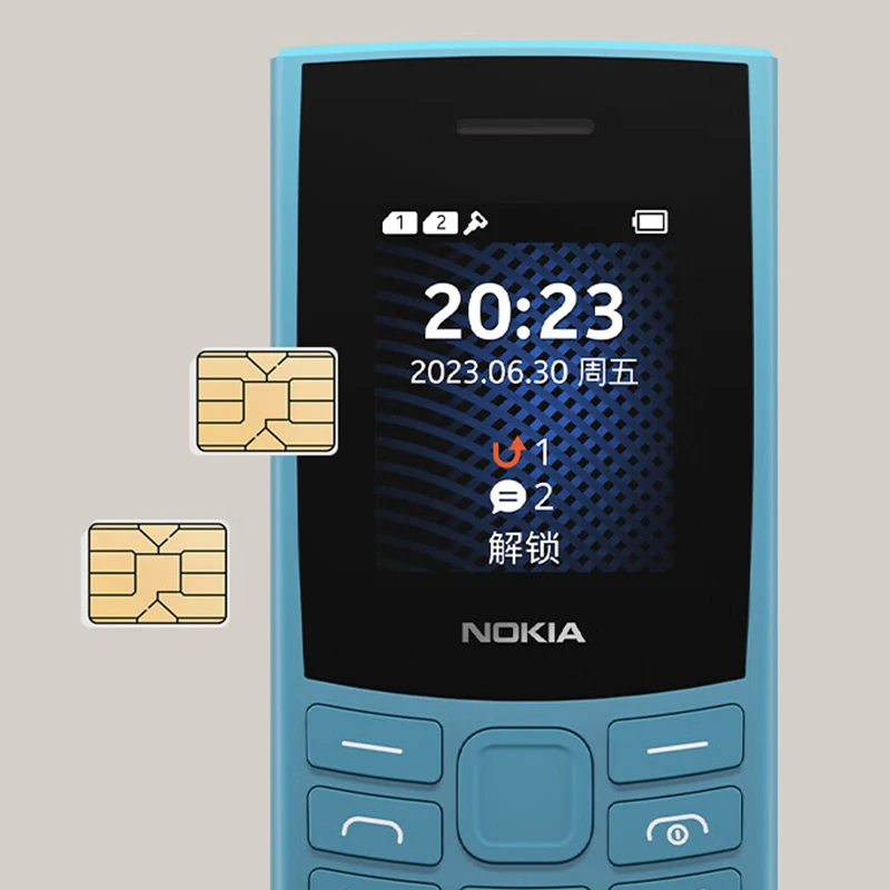 Nokia 105 4G 2023 Feature Phone Dual SIM Bluetooth 5.0 1450mAh FM Radio Call Recording with Hebrew Keyboard New And Original 2