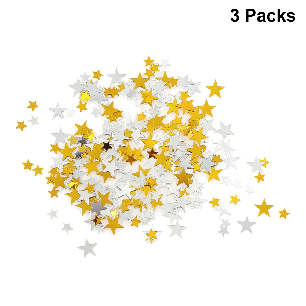 

3 Pack/45g Decorations for Home Party Confetti Flash Chritmas Supplies Pentagram